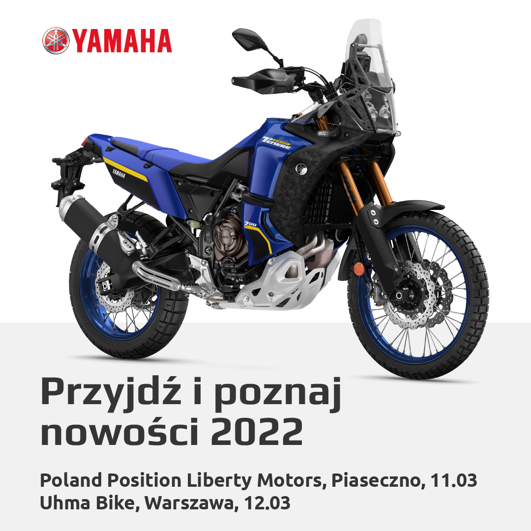 Premiery Yamahy 2022 w warszawskich salonach w dniach 11-12 marca